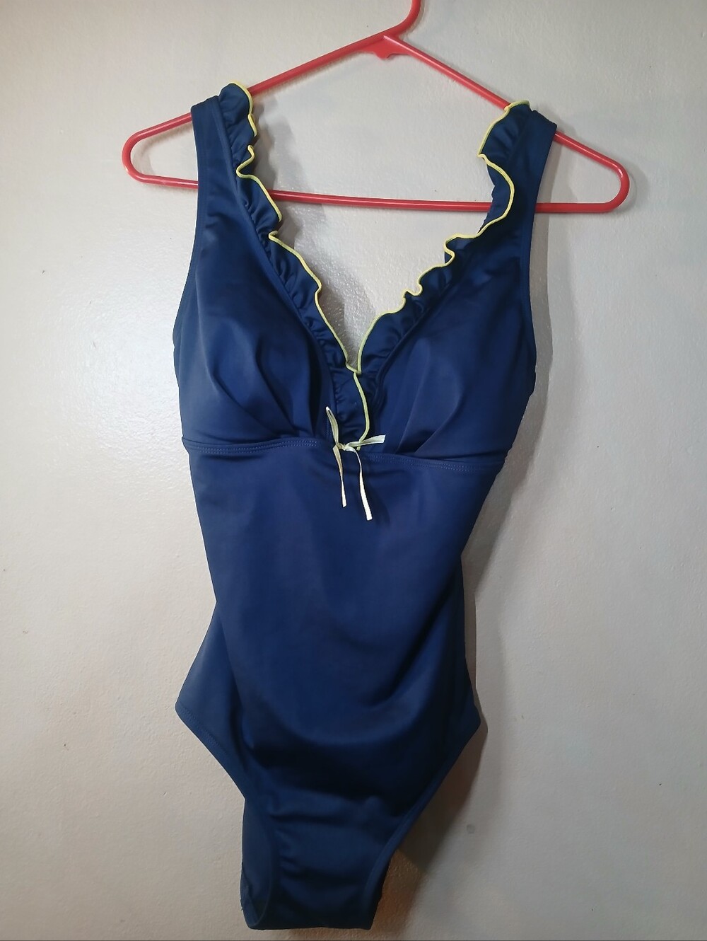 Gabar Blue Ruffle-Trim One-Piece Swimsuit